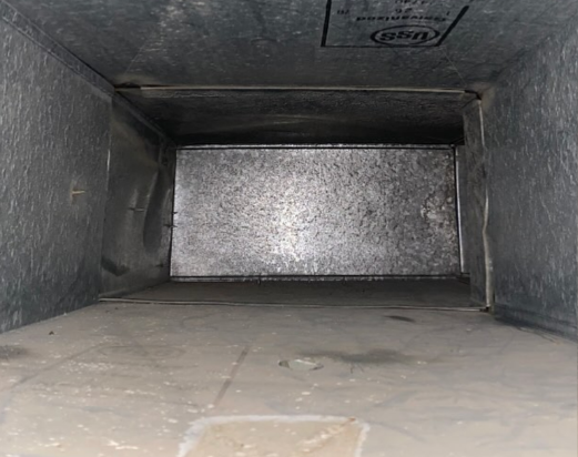 Clean air duct after professional cleaning